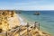 Runway in Three Castles Beach in Portimao, Algarve, Portugal