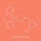 Rupatadine antihistamine drug molecule. Skeletal formula.