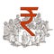 Rupee money new religion worshipers