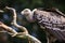 Ruppell`s griffon vulture Gyps rueppellii perched closeup portra