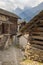 The rural architecture of Soglio village in the Bregaglia range - Switzerland