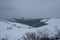 A rural area covered in snow on the Apennine mountains near Bologna, Italy.