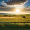 Rural background with close up cowboy Rustic outdoor