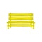 Rural bench in yellow design