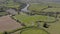 A Rural Campsite in the Summer Seen From The Air