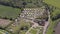 A Rural Campsite in the Summer Seen From The Air