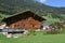 Rural chalets at Wilen on the Swiss alps