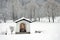 Rural chapel in winter