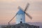 Rural Charm: Capturing the Rustic Beauty of Consuegra's Windmills at Dusk