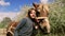 Rural child with a favorite pet horse.