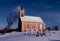 A Rural Church And Cemetery Near Pella, Wisconsin, Covered With Snow in Northen Wisconsin In A Photo Taken In The 1980`s.