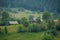 Rural community on the lawn of the Carpathians