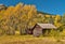 Rural Country Cabin in Colorado fall colors