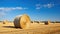 rural countryside hay bales