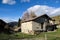 Rural farm in the mountain pasture.