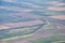 Rural farmland around Sacramento aerial from airplane, including view of rural surrounding agricultural, landscape California