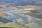 Rural farmland around Sacramento aerial from airplane, including view of rural surrounding agricultural, landscape California