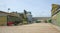 Rural farmyard, silo and machinery.