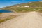 Rural gravel route to Unadsdalur - Iceland.