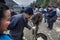 Rural holiday in China, the guests handed out boiled rice