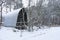 Rural home covered with snow in Hakuba