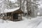 Rural home covered with snow in Hakuba