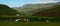 Rural homestead in drakensberg mountains