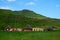 Rural homestead in drakensberg mountains