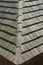 Rural house roof made of wooden slats- detail