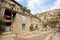 Rural houses on the slopes of a steep mountain of kurdish village