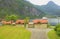 Rural houses in tourist camping in village Geiranger,