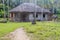 Rural hut with thatched roof Playa Maguana beach near Baracoa, Cu