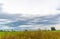 Rural landscape on cloudy and rainy day in southern Brazil