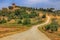 Rural landscape with country road, Tuscany, Italy