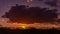 Rural landscape at dusk in the region of the Pampa Biome bordering Brazil and Uruguay