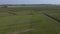 Rural landscape with fields revealing a hunting tower