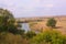 Rural landscape. Forest-steppe