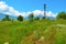 Rural landscape with poppies in the vicinity of Bansko, southern Bulgaria