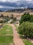 Rural landscape with road around Richmond, Tasmania, Australia