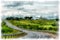 Rural landscape with the road receding into the distance