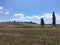 Rural landscape of summer fields of Tuscany