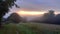 Rural landscape in swiss normandy