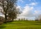 Rural landscape in winter in England