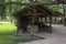 Rural life. Outdoor kitchen under a canopy Dudutki, Belarus