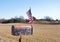 Rural mailbox with American flag