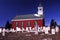 Rural Maryland Country Church and Graveyard in Winter