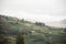 Rural mountainous landscape; fields in Aquitania, Colombia, near Lake Tota