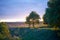 Rural North Dakota landscape in evening light