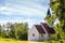 Rural old fashioned church during sunny weather