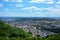 Rural panorama view of Rhein Nckar region from the Odenwald in Baden WÃ¼rttemberg in Germany